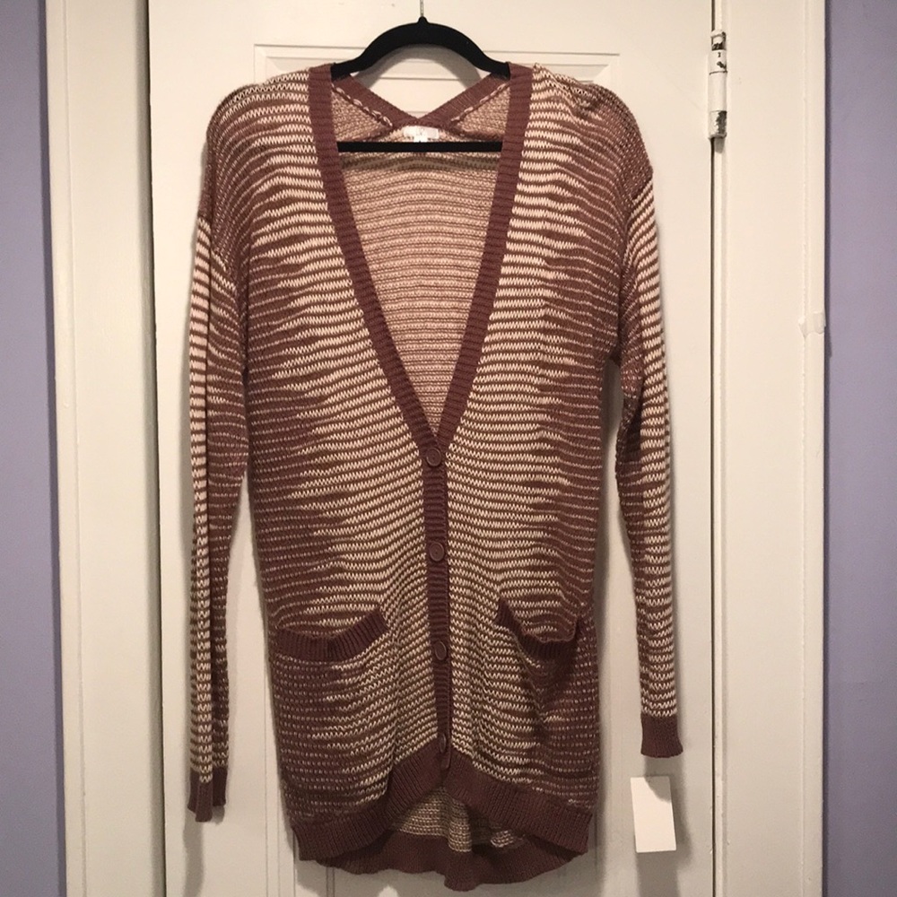 Two toned long cardigan